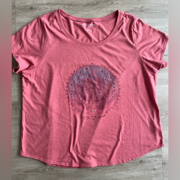 Lucky Brand womens short sleeve Boho t-shirt SZ 2XL - Picture 1 of 6